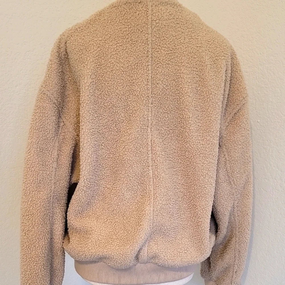 Avec Les Filles Tan Teddy Jacket Oversized Fuzzy - Picture 6 of 6
